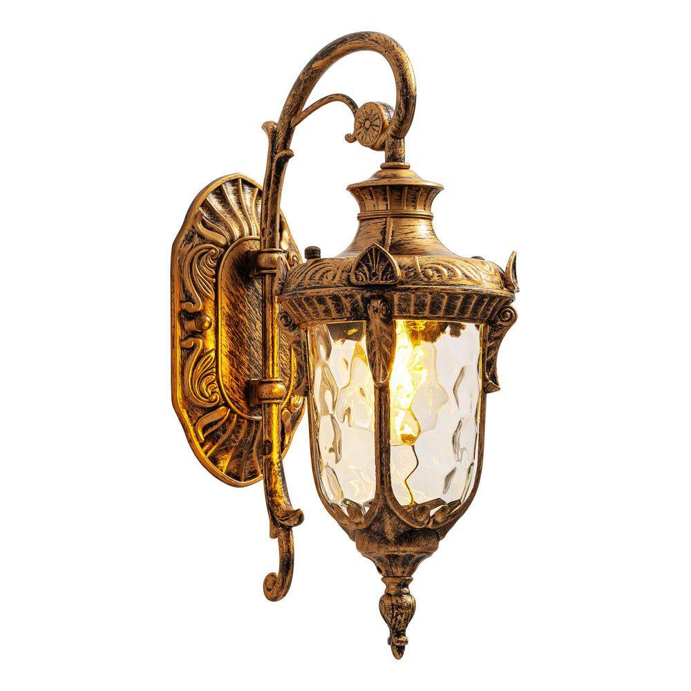 6 in. 1-Light Outdoor Indoor Brass Wall Sconce Traditional Vintage Wall Lighting for Porch, Loft, Entryway price history on PriceWatchPro
