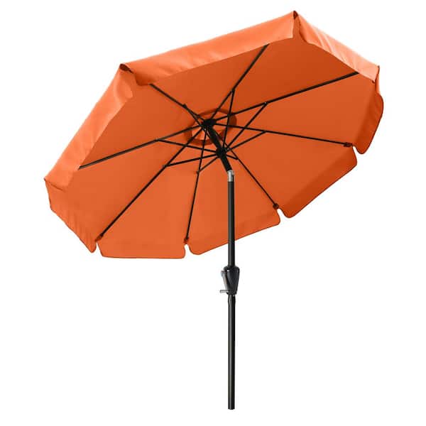 ABCCANOPY 9 ft. Market Push Button Tilt Patio Umbrella in Orange