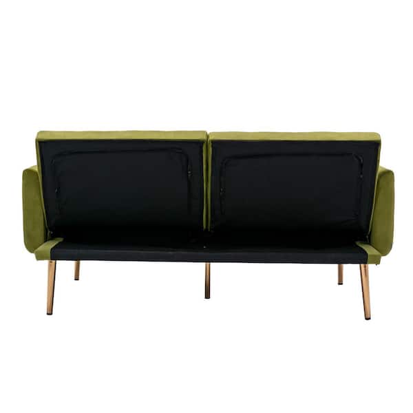 Buy Atlanta Velvet 2 Seater Sofa In Olive Green Colour at 5% OFF
