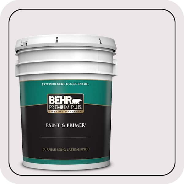 BEHR PREMIUM PLUS 5 gal. #670C-1 November Pink Semi-Gloss Enamel Exterior Paint & Primer