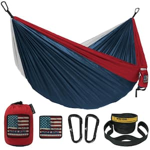 8.5 ft. Portable Camping Single or Double Hammock with Two 9 ft. Talon Straps and O-shaped Carabiners, Red