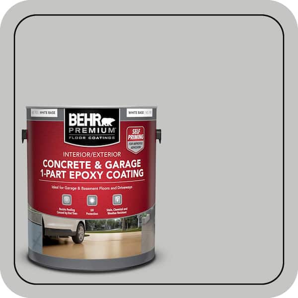 1 gal. #N520-2 Silver Bullet Self-Priming 1-Part Epoxy Satin Interior/Exterior Concrete and Garage Floor Paint