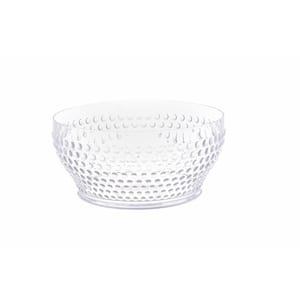 Simply Swell Collection 10. 1875 in. 144 fl. oz. Clear Styrene Acrylonitrile Plastic Salad Serving Bowl (6-Pack)