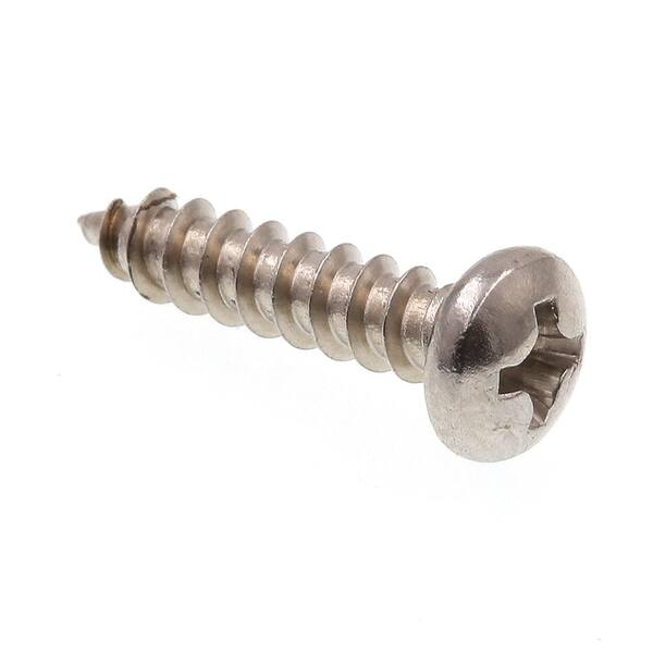Prime-Line #6 x 5/8 in. Grade 18-8 Stainless Steel Phillips Drive Pan Head Self-Tapping Sheet Metal Screws (25-Pack)