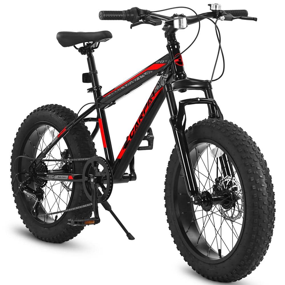 20 Wheels Kids Bike, Wide Fat Tire Snow Mountain Bike