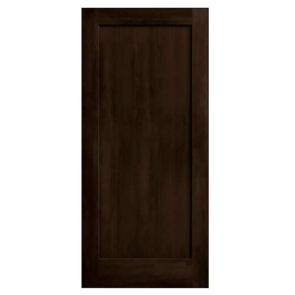 JELD-WEN 36 in. x 80 in. Madison Espresso Stain Solid Core Molded Composite MDF Interior Door Slab