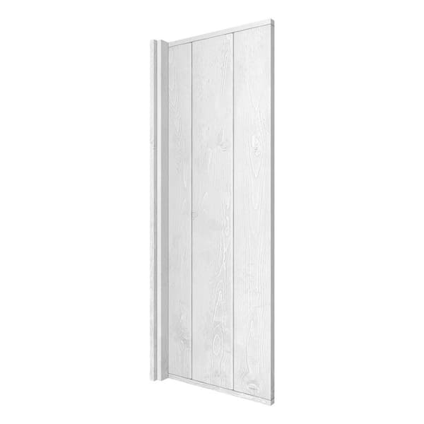 24 in. x 58 in. Light Cream Solid Pine Wood Bathroom Urinal Partition Door Slab