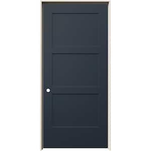 36 in. x 80 in. Birkdale Denim Stain Right-Hand Smooth Solid Core Molded Composite Single Prehung Interior Door