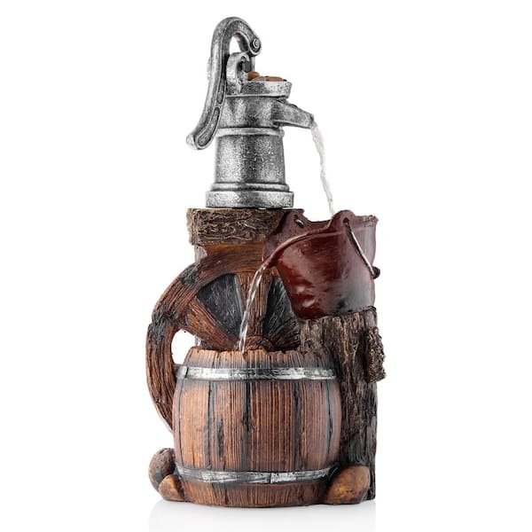 Alpine Corporation 24 in. Tall Outdoor 3-Tier Old-Fashioned