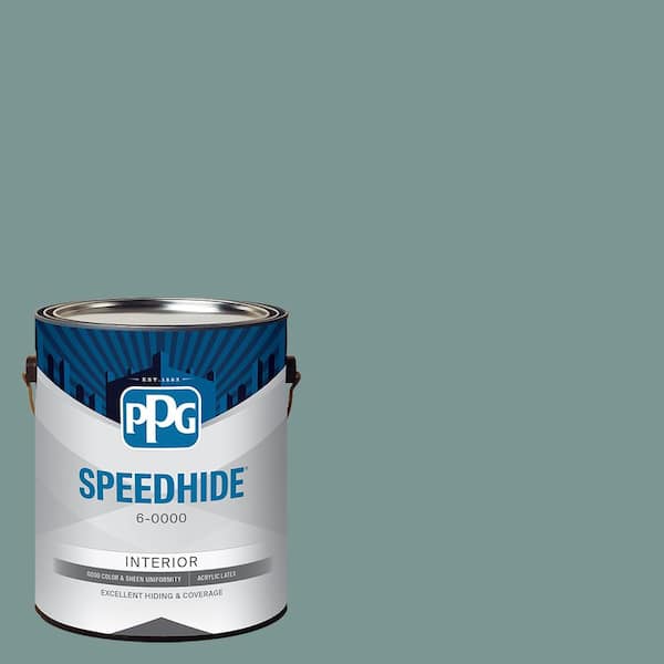 1 gal. PPG1144-5 Green Granite Semi-Gloss Interior Paint