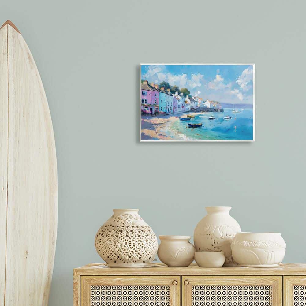 Seaside Village Cottages by LSR Design Studio Unframed Nature Graphic Art Print 13 in. x 19 in. price history on PriceWatchPro