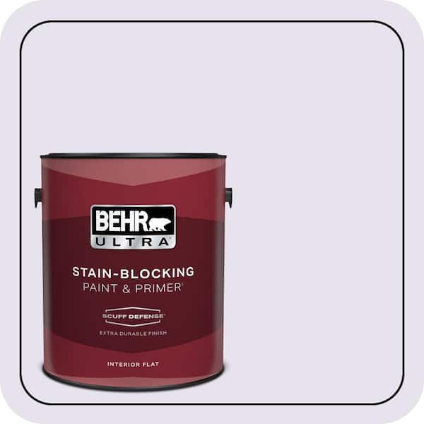 BEHR ULTRA 1 gal. #640A-1 Soft Iris Extra Durable Flat Interior Paint & Primer
