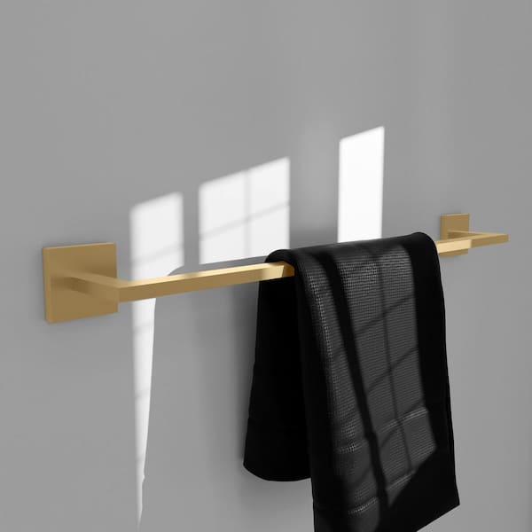 Rubicon 24 in. Wall Mounted Towel Bar in Champagne Bronze
