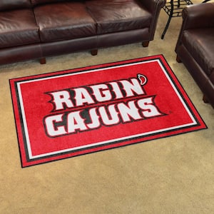 Louisiana-Lafayette Ragin' Cajuns Red 4ft. x 6ft. Plush Area Rug