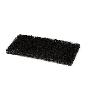 4.5 in., Cleaning and Scrubbing Pad, Black Heavy-Duty Surface Cleaning Scrub, Scouring, Abrasive, (10-Pieces)