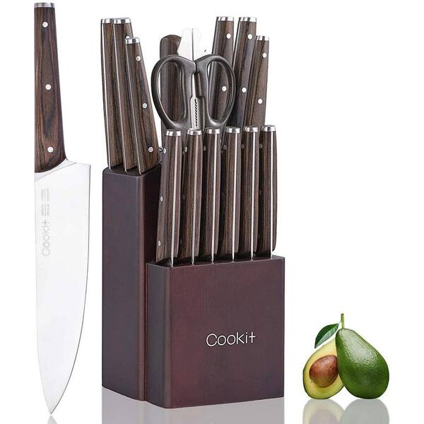 Aoibox 15-Piece Stainless Steel Chef Knife Set Kitchen Knife Set