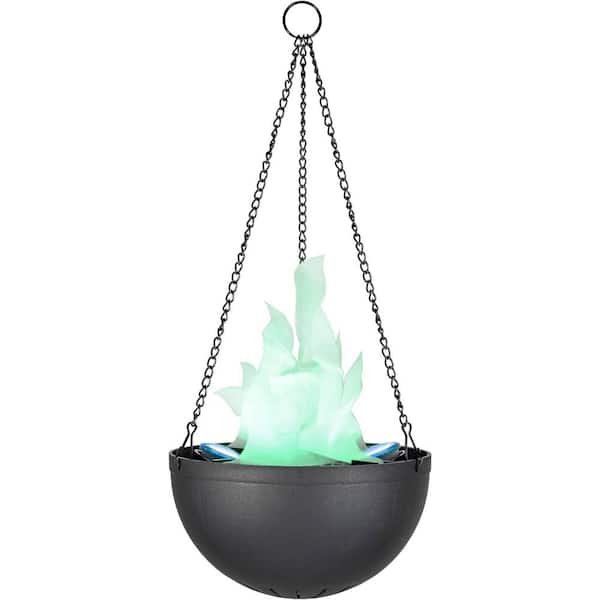 6-Watt 2-Light Black Shaded Pendant Light with Plastic Shade, LED Bulbs Included