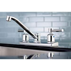 Modern 2-Handle Standard Kitchen Faucet in Chrome