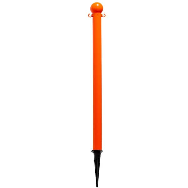 2.5 in. Orange Safety Medium Duty Ground Pole