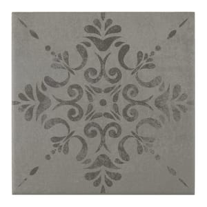 Moroccan Concrete Gray 8 in. x 8 in. Glazed Porcelain Decorative Floor and Wall Tile (11 sq. ft./Case)