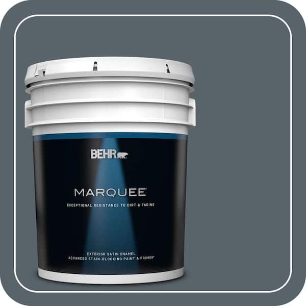 BEHR MARQUEE 5 gal. #N490-6 Calligraphy Satin Enamel Exterior Paint & Primer