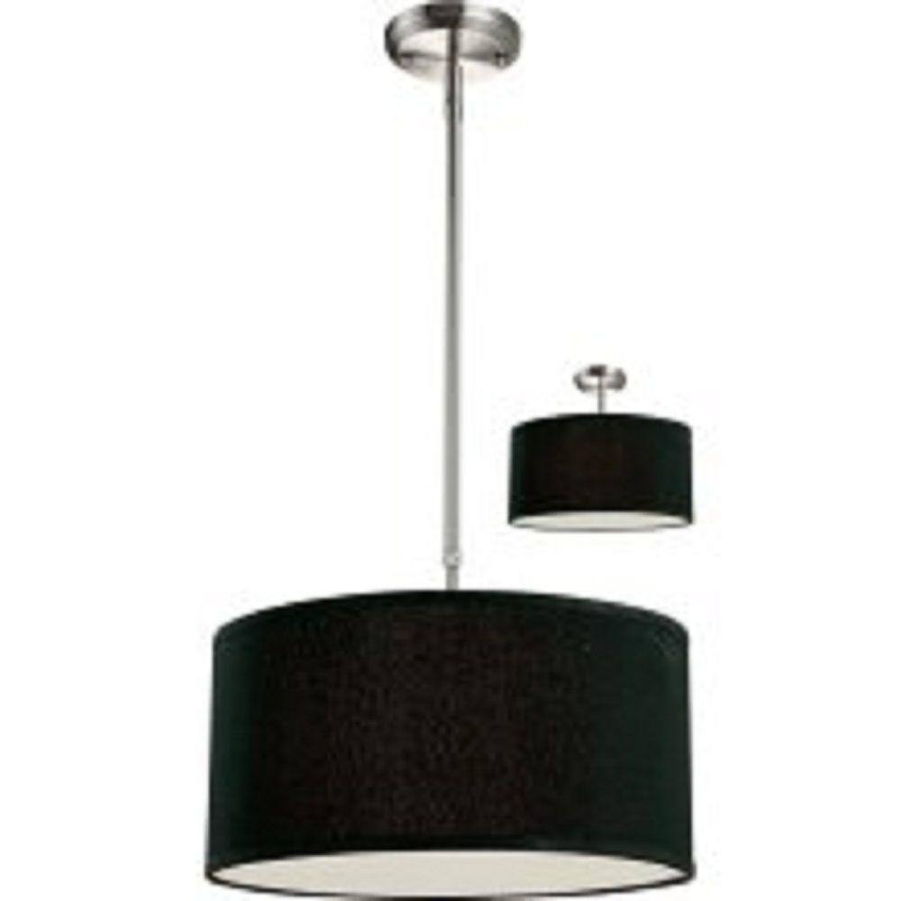Albion 16" Brushed Nickel Drum Pendant Light