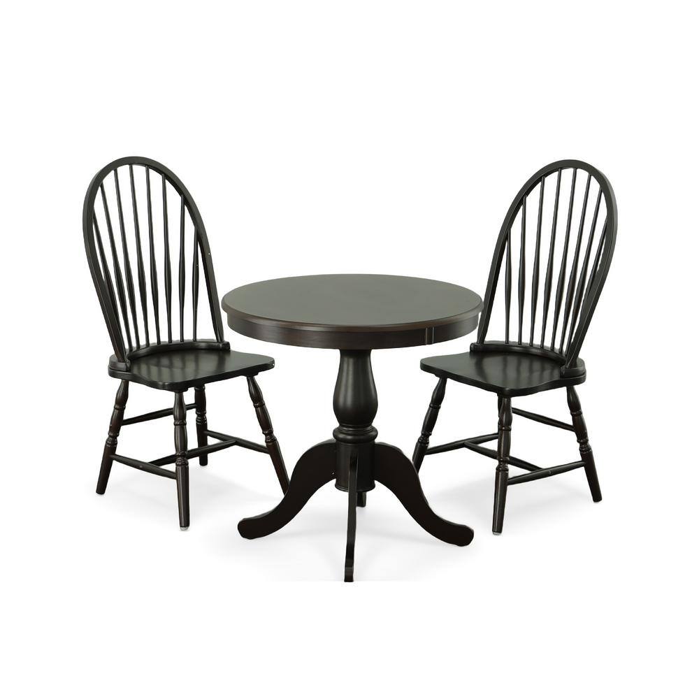 Espresso Medium Wood Round Pedestal Dining Table