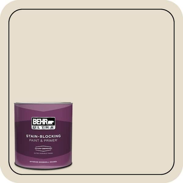 BEHR ULTRA 1 qt. #MQ3-12 Ivory Paper Extra Durable Eggshell Enamel Interior Paint & Primer