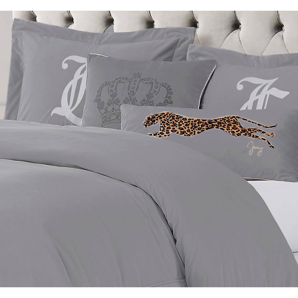Gray King Microfiber Reversible Comforter Set