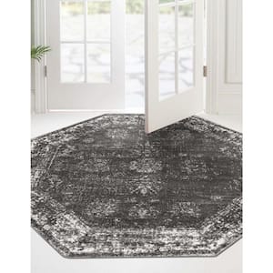 Sofia Casino Dark Gray 8 ft. x 8 ft. Area Rug