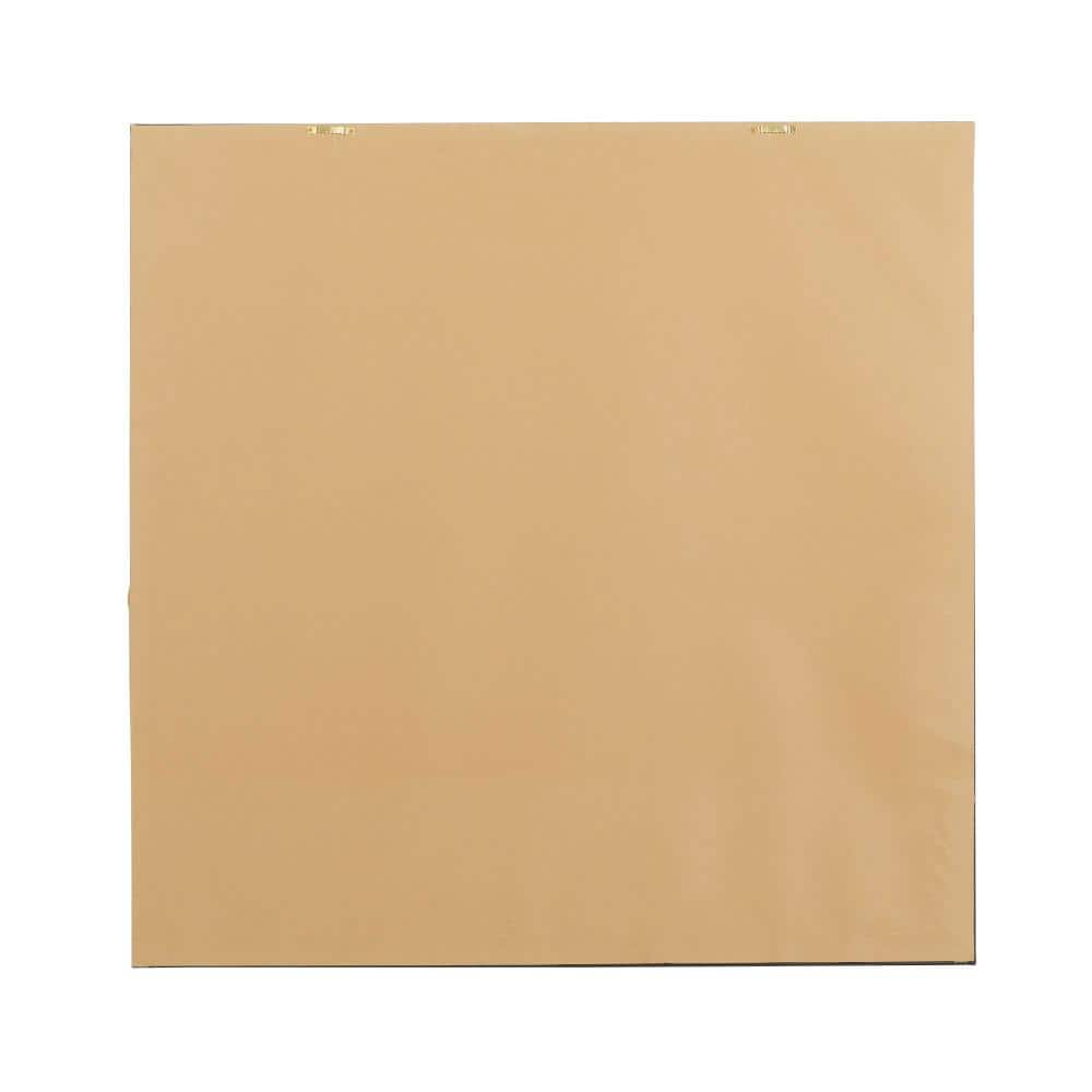 47" x 47" White and Beige Abstract Canvas Art with Black Frame