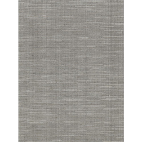 Warner Bay Ridge Dark Grey Faux Grasscloth Dark Grey Wallpaper Sample