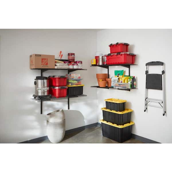 Everbilt 80 in. Black Heavy Duty Hang Track for Wire Shelf Support