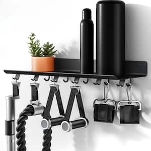 15.8 in. W x 6 in. D Floating Shelf for Home Gym Storage, T Lock Adapters Hanger, Decorative Wall Shelf