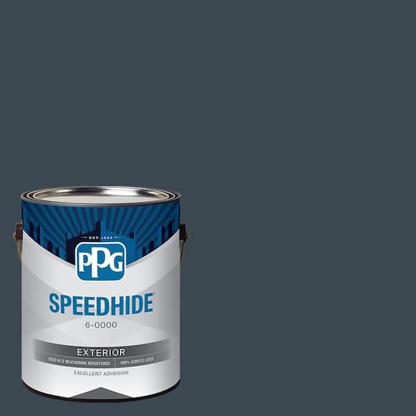 1 gal. PPG1038-7 Midnight Hour Flat Exterior Paint