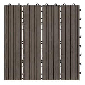Terrace Collection 1 ft. x 1 ft. Bamboo Composite Deck Tile in Mocha (11 sq. ft. per Box)