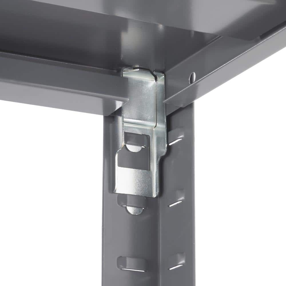 Gray Heavy Duty Steel 5-Shelf Industrial Shelving Unit