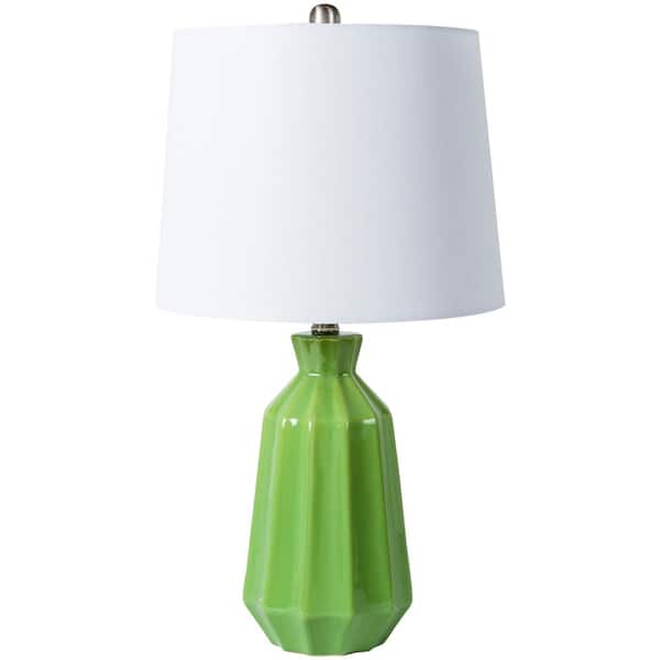 Livabliss Garrity 24 in. Green Indoor Table Lamp