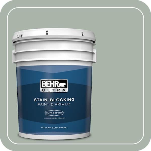 BEHR ULTRA 5 gal. #BXC-38 Alpine Air Extra Durable Satin Enamel Interior Paint & Primer