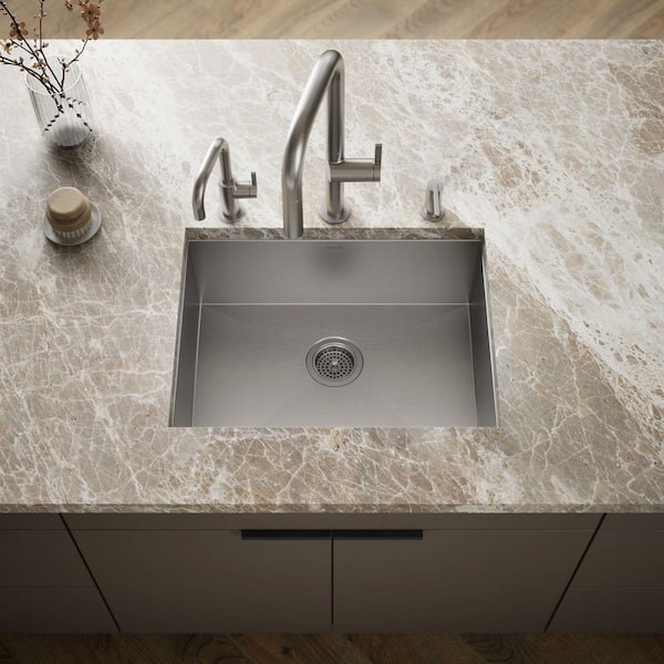 kkaz KOHLER Vault Undermount Stainless Steel 24 in. Single Bowl Kitchen
