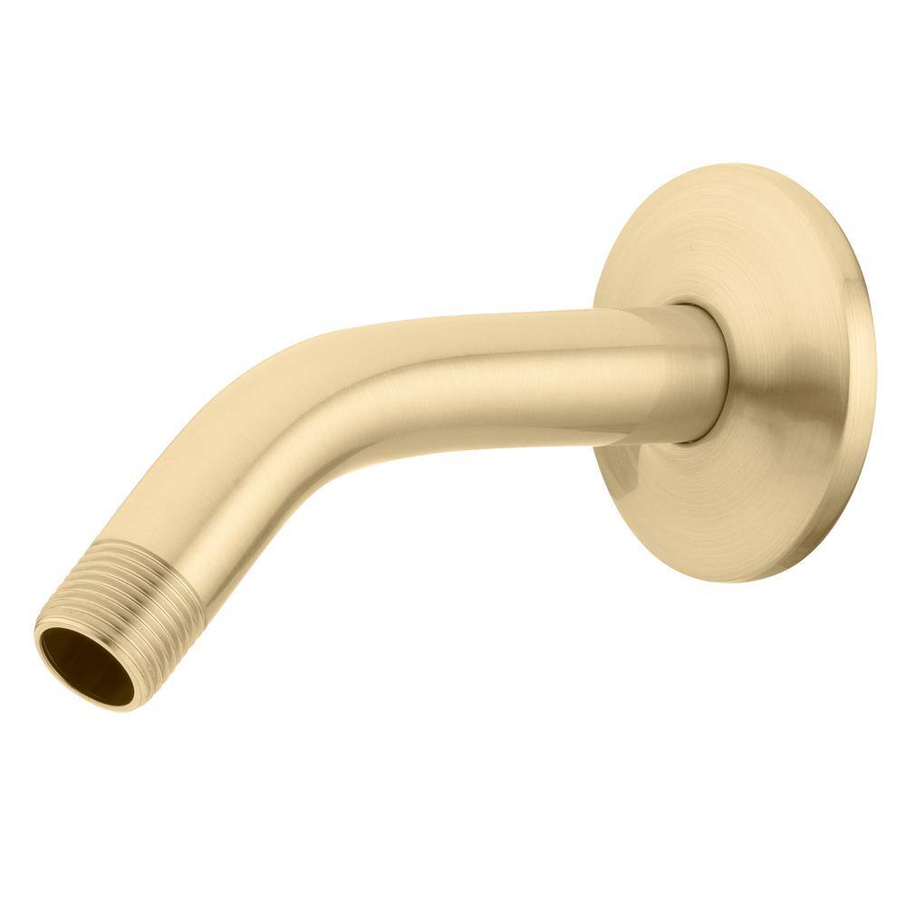 Glacier Bay 6 in. Shower Arm and Flange in Matte Gold 3075-501-GBMG ...