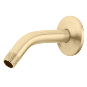 6 in. Shower Arm and Flange in Matte Gold