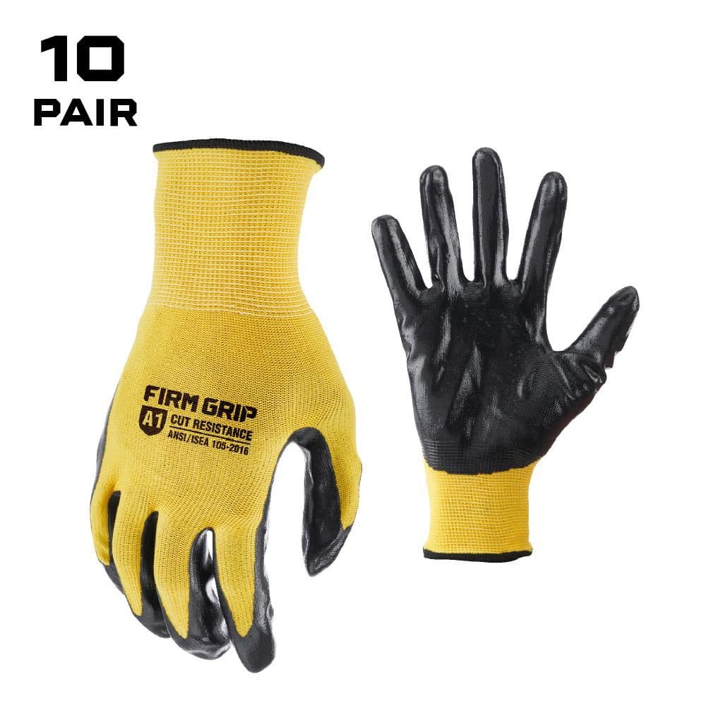 FIRM GRIP Large Nitrile Coated Work Gloves (10 Pack) 5510-16 - The