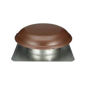 144 sq. in. NFA Galvanized Round-Top Roof Louver Static Vent in Brown (1 per Carton)