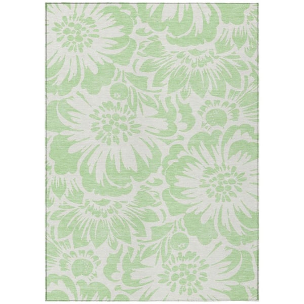 Addison Rugs Chantille ACN551 Mint 8 ft. x 10 ft. Machine Washable Indoor/Outdoor Geometric Area Rug