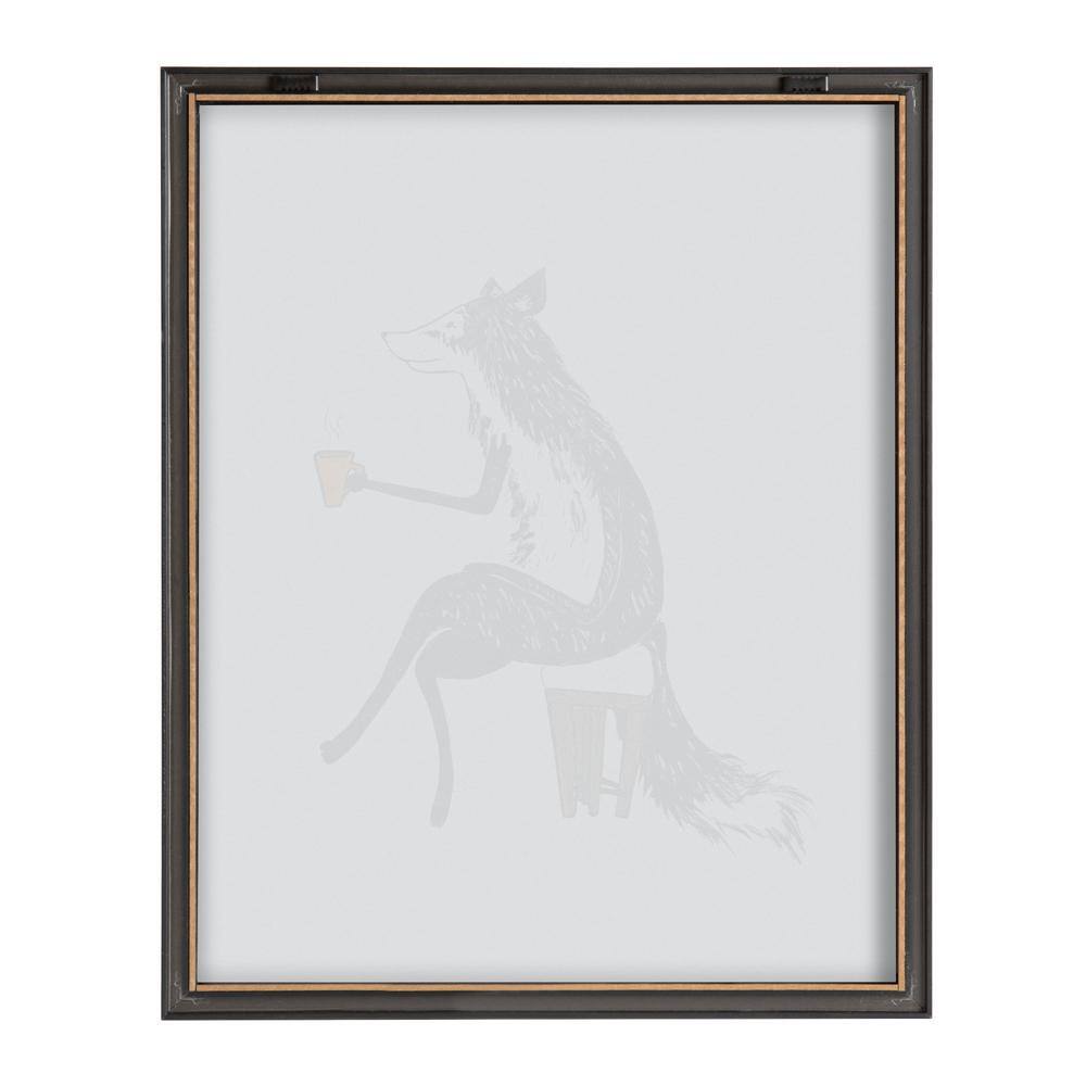 Blake Fox Orange Coffee Cup Framed Glass Wall Art