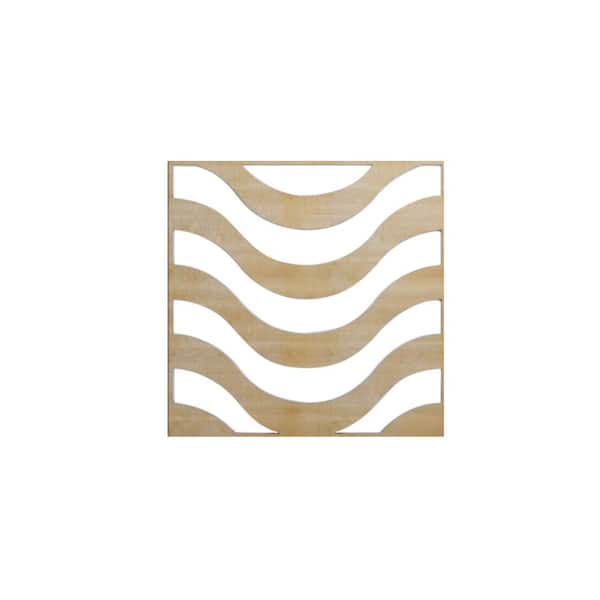 Ekena Millwork 23-3/8 in. x 23-3/8 in. x 1/4 in. Birch Large Parker Decorative Fretwork Wood Wall Panels (20-Pack)