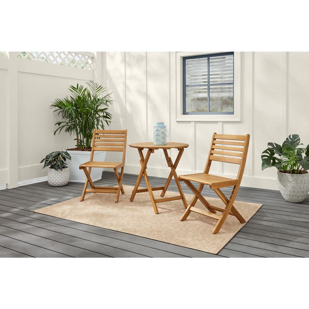 StyleWell Ellison Folding Acacia Outdoor Dining Chair FRN-802630