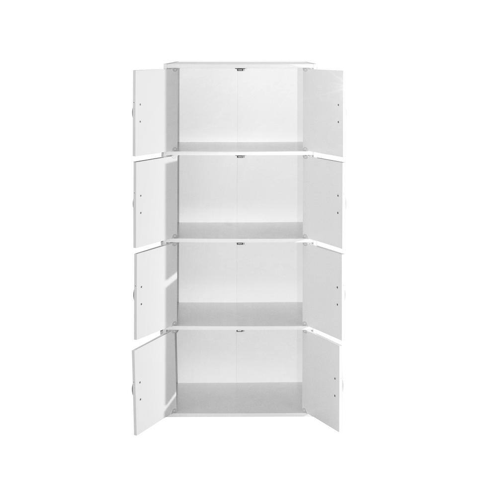White 8-Door Multipurpose Storage Cabinet