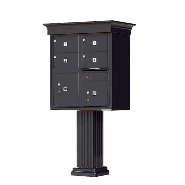 Florence 1570 Series 4-Large Mailboxes, 1-Outgoing, 2-Parcel Lockers, Vital Cluster Box Unit with Vogue Classic Accessories